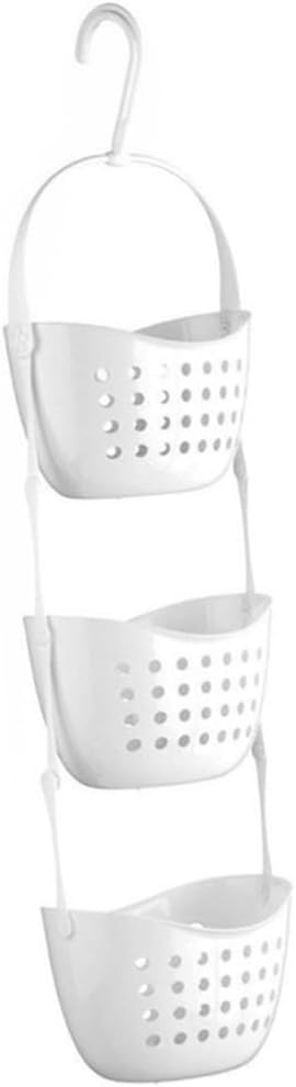 PRETYZOOM 3-Tier Bathroom Hanging Basket Organizer with Rotating Hooks