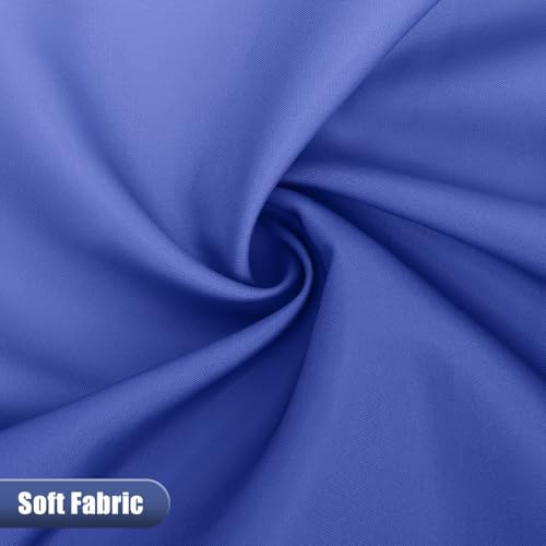 OLANLY Luxury Royal Blue Ombre Shower Curtain Set with 12 Hooks 72x72 Inches