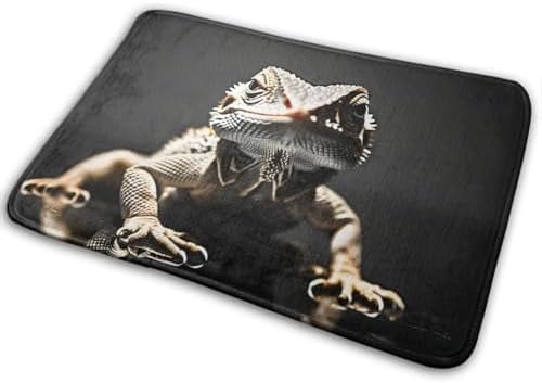 BoomDragon Anti-Slip Bath Mat with Cool Bearded Dragon Pattern