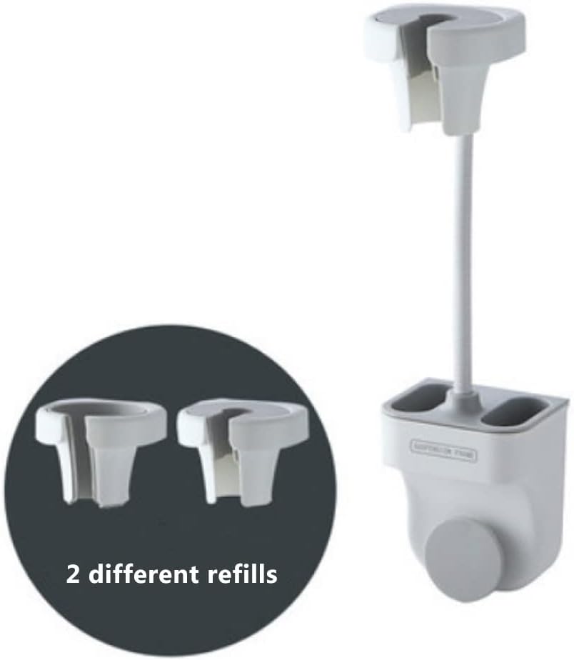 HOTRA Adjustable Showerhead Bracket with Hair Dryer Hook and Storage