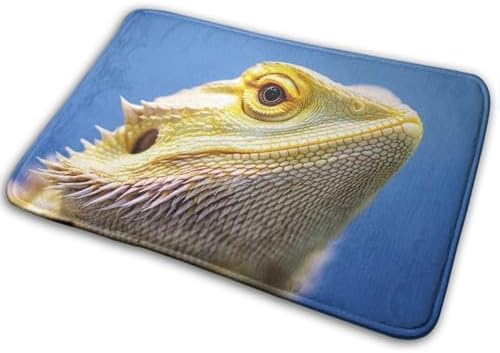 BoomDragon Anti-Slip Bath Mat with Funny Bearded Dragon Design