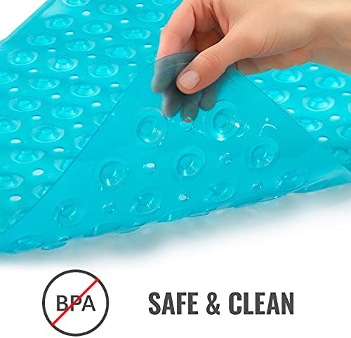 HealthSmart Extra Large Bath Mat with Suction Cups and Drain Holes