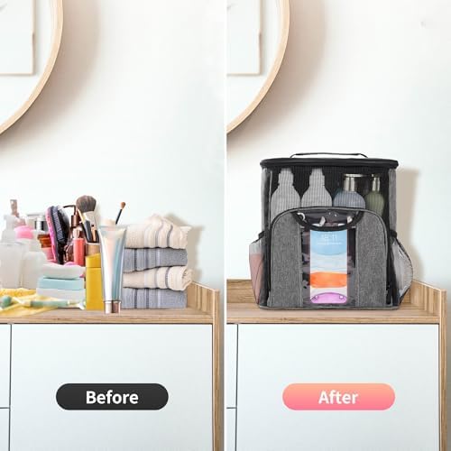 FURNIFE Mesh Shower Caddy Grey Dorm Room Essential