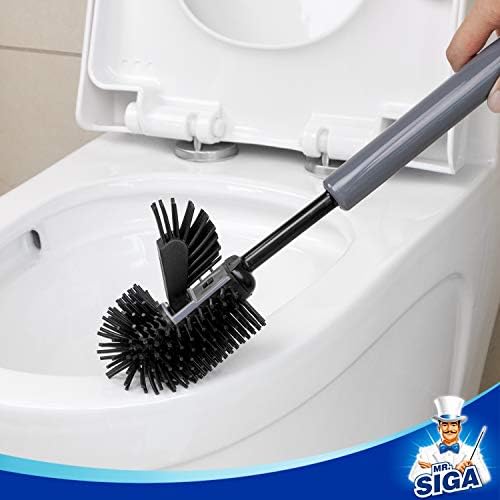 MRSIGA Soft Bristle Toilet Brush with Holder