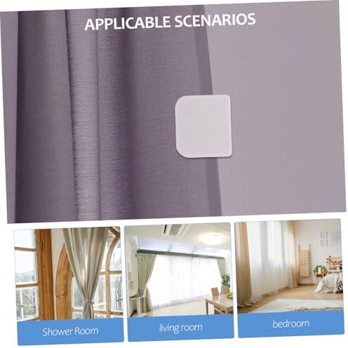 Alipis 4-Piece Shower Curtain Clips Non-Slip Self Adhesive