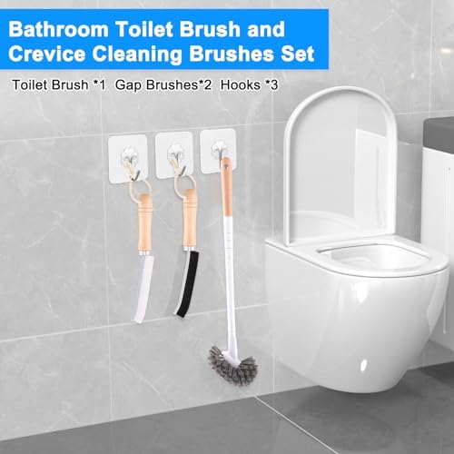 SAYAPE Toilet Brush Set with Crevice Cleaners 3 PCS