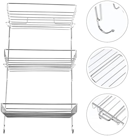 Cabilock Adhesive Wall Shower Rack with Smooth Edges