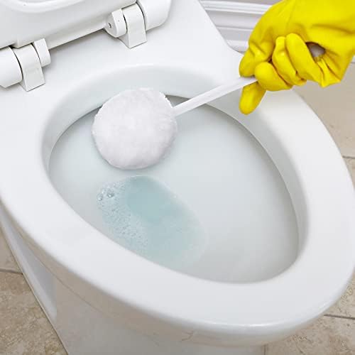 Eaasty 20 Pack Toilet Bowl Brush with Long Handle and Silk Cotton Head