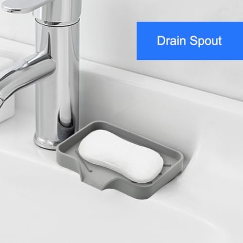 Metopets Sponge Holder with Drain Spout - Grey 47 x 36