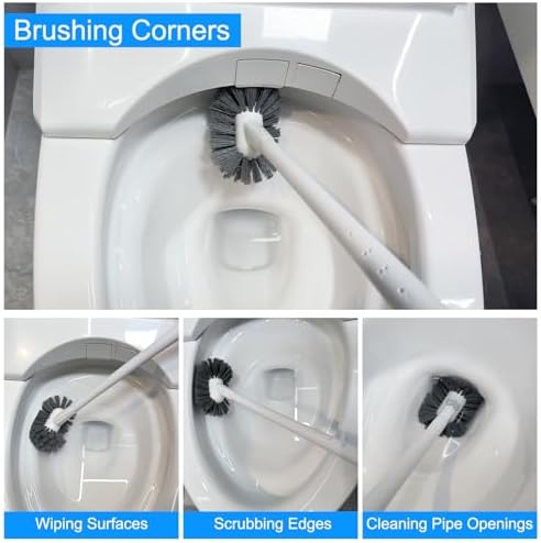 SAYAPE Toilet Brush Set with Crevice Cleaners 3 PCS