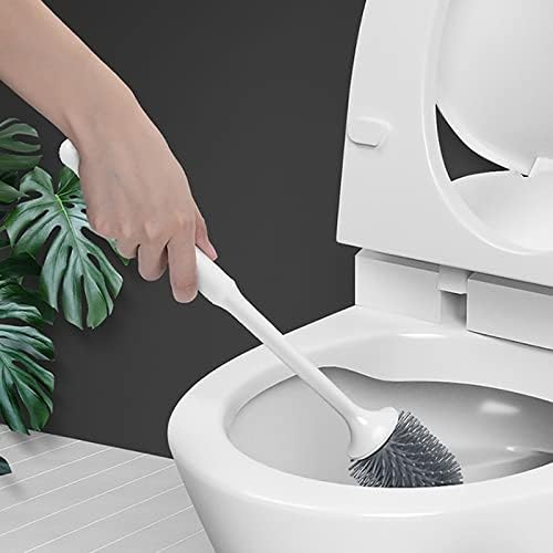 Thermo Rubber Toilet Brush with Base and Long Handle
