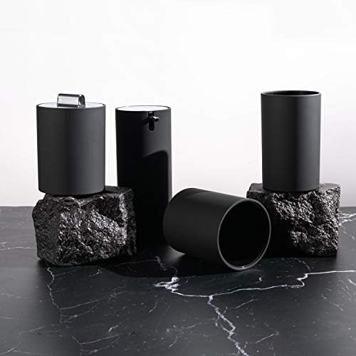 VIRTUNE Matte Black Bathroom Accessory Set 4 Pcs