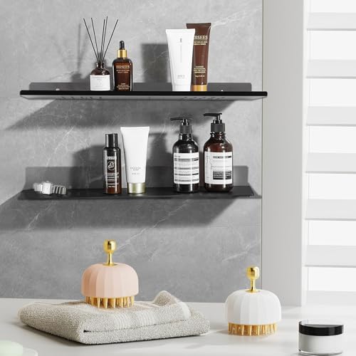 2 Pack Aluminum Shower Caddy with Self-Adhesive Mount
