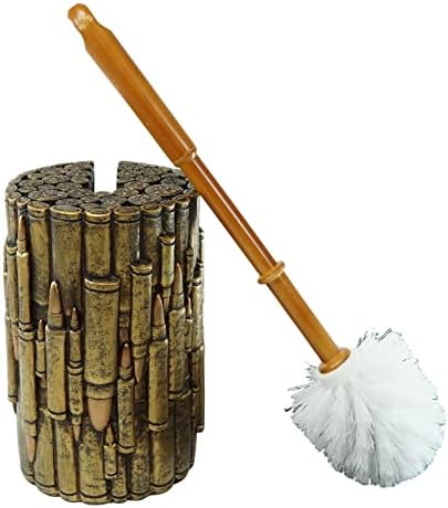 Ebros Gift Rustic Western Ammo Bullets Toilet Brush Set