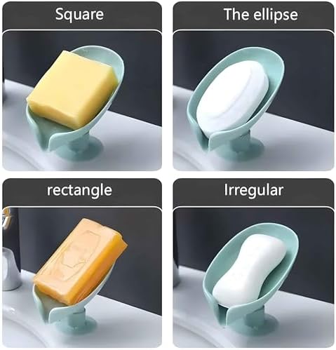 Self-Draining Soap Dish with Suction Cup Holder