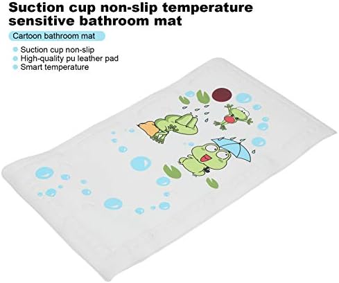 ZASCHMOY Baby Bath Mat with Suction Cups and Cartoon Design