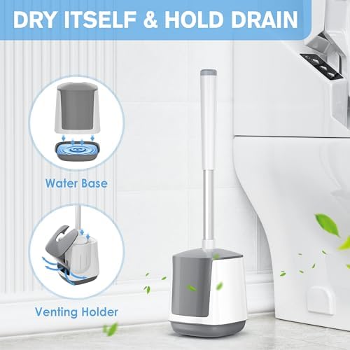 LOVLOY Toilet Brush with Automatic Holder and Tweezers 1