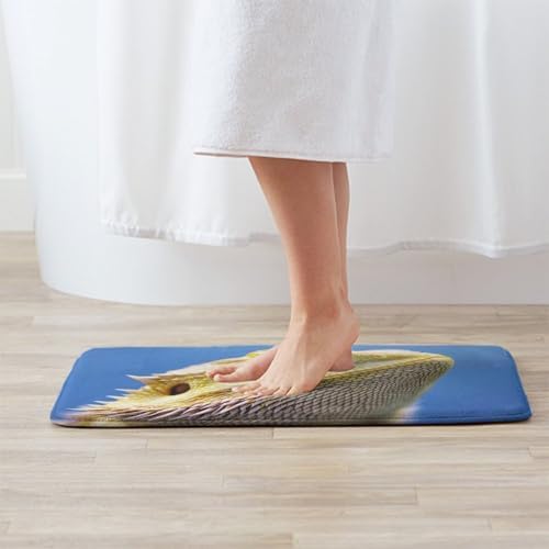 BoomDragon Anti-Slip Bath Mat with Funny Bearded Dragon Design