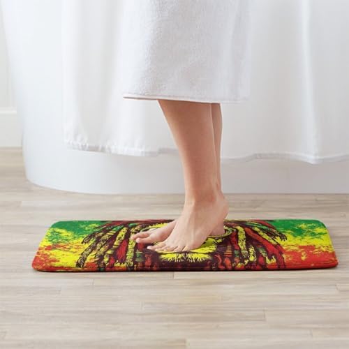 BoomDragon Anti-Slip Bathtub Mat with Cool Reggae Design