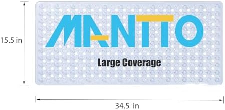 Mantto Non Slip Bath Mat with Suction Cups