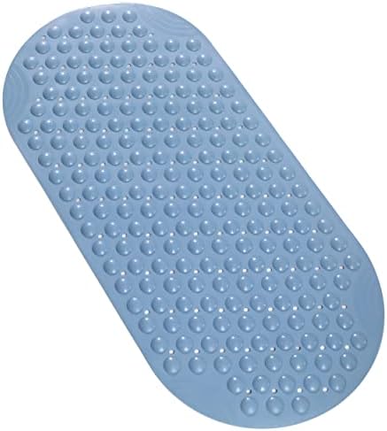 Mantto Non-Slip TPE Bathtub Mat Blue 35x16