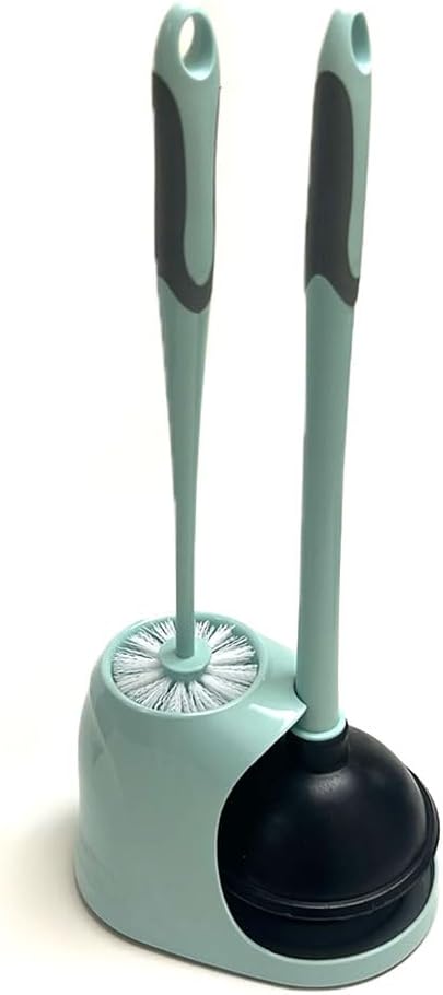 2-Piece Toilet Cleaner with Brush Caddy and Holder