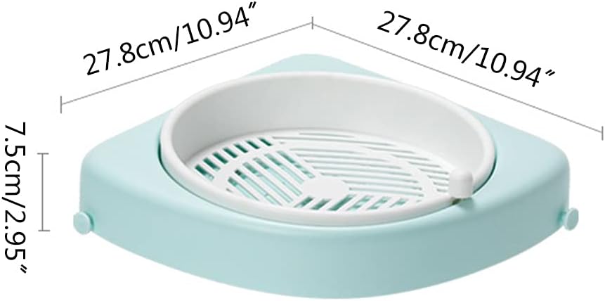 WISHNYMPH Wall-Mounted Rotating Shelf with Hooks Pink