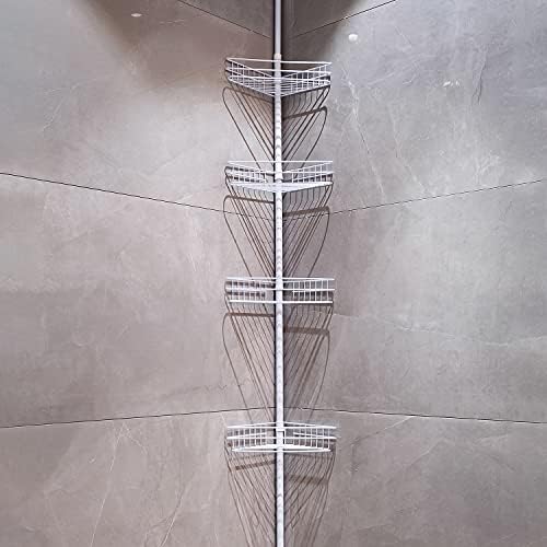 4 Tier Telescopic Shower Rack with Expandable Bath Shelf