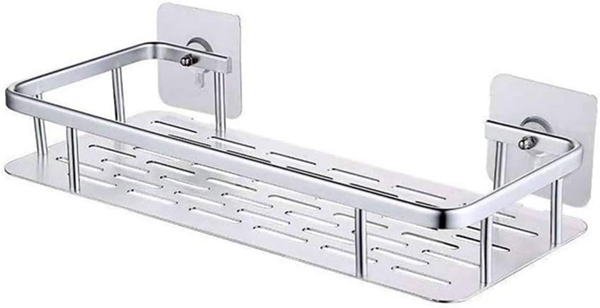 Aluminum Shower Caddy No Drilling Adhesive Wall Mount Organizer