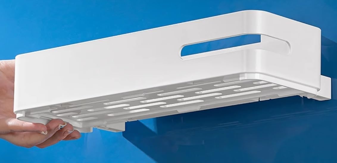 Shower Shelf Organizer Wall Mount Aluminum Caddy White