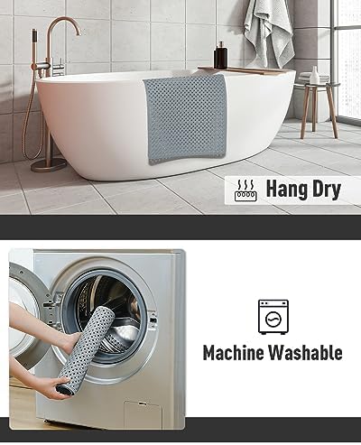 tchdio Non-Slip Bathtub Mat with Suction Cups and Drain Holes 1