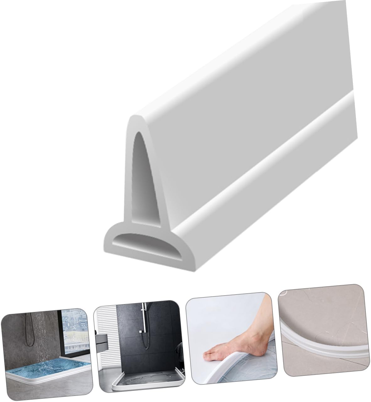 STOBOK Bendable Water Baffle Strip for Bathroom Wet Dry Separation