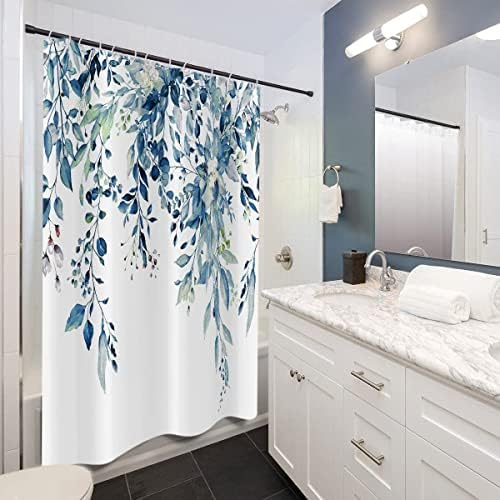 Eucalyptus Leaf Shower Curtain with 12 Hooks 1