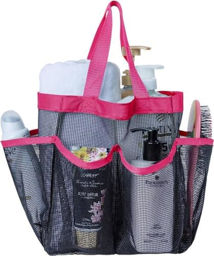 ITODA Mesh Shower Caddy with 8 Storage Pockets