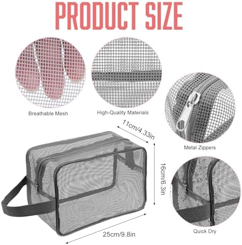 HJZHII Portable Mesh Shower Caddy with Handle