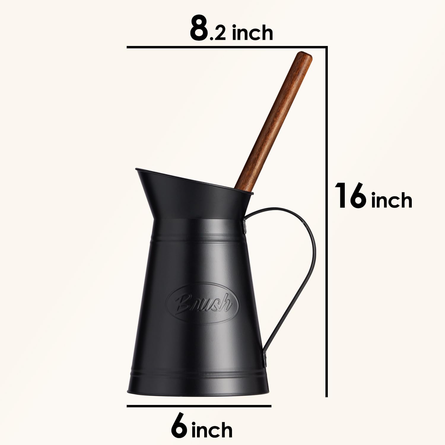 Farmhouse Toilet Brush with Metal Holder Set