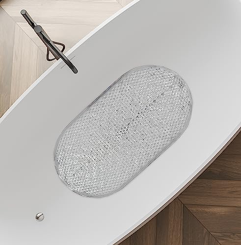 Splash Home Clear PVC Bathtub Mat with Suction Cups