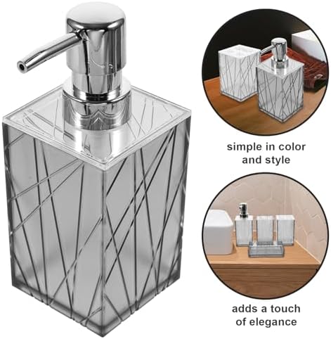 Garneck Bathroom Soap Dispenser Set with Shampoo Toothbrush Holder
