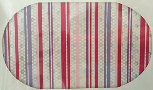 Pink and Purple Striped Bubble Bathtub Mat 16x28