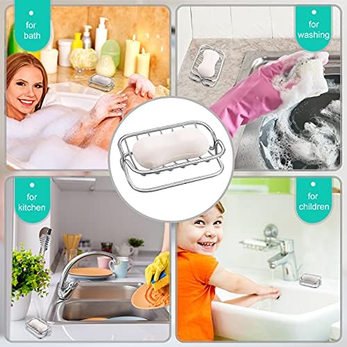 Patelai Stainless Steel Bar Soap Dish Self Draining