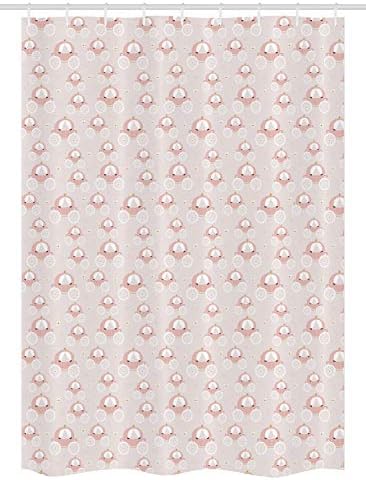 Ambesonne Pastel Stall Shower Curtain Set with Hooks