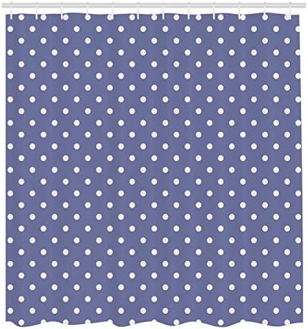 Ambesonne Abstract Shower Curtain Set with Hooks 69 x 75 Blue Violet White