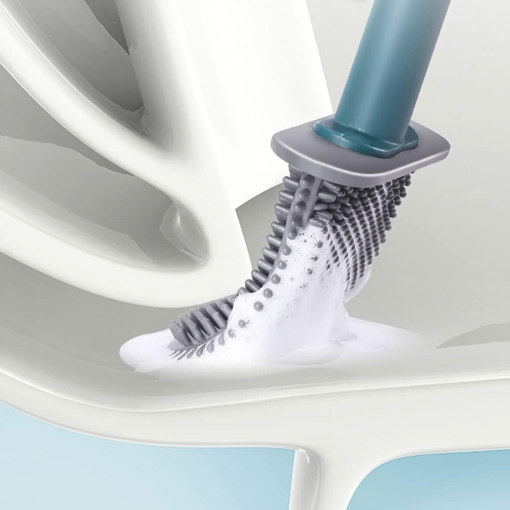 KAAZEE Wall-Mounted Toilet Brush with Holder - White 16x38cm