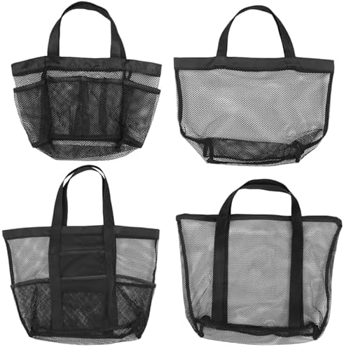 4 Pcs Foldable Mesh Shower Caddy Portable Beach Bag