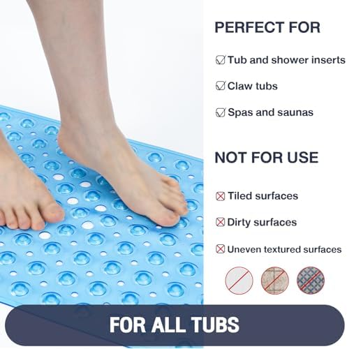 Naoloture Extra Long Non Slip Bath Mat