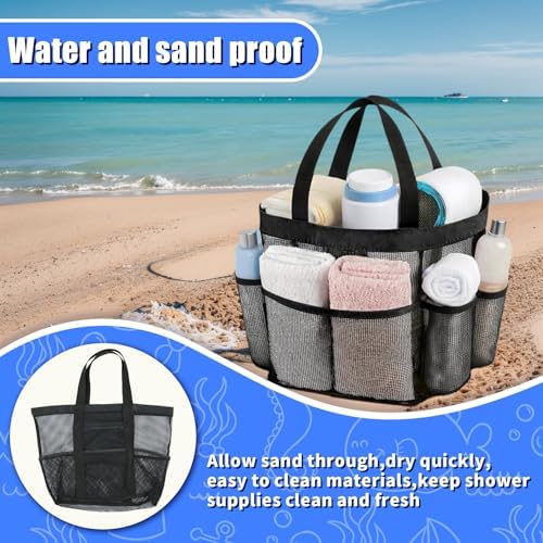 4 Pcs Foldable Mesh Shower Caddy Portable Beach Bag