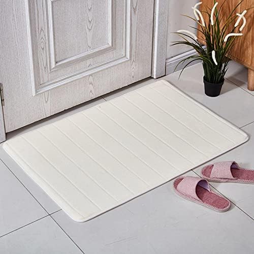 Duiaynke Floor Mat Anti-Skid Bathtub Rug Beige 40x60cm
