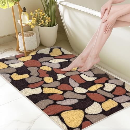 HAPACE Non Slip Shower Mat with Drain Holes 24x16 Inch
