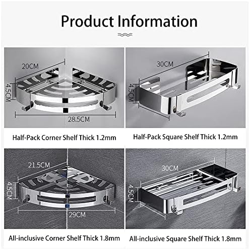 Stainless Steel Shower Caddy Corner Rack Organizer