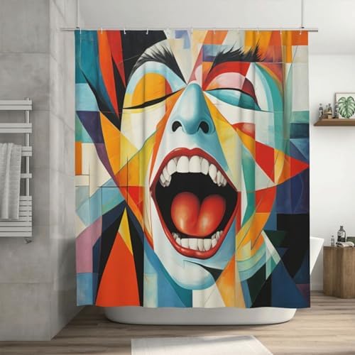DAOWANGZUO Laughing Boy Shower Curtain Set 72x72in